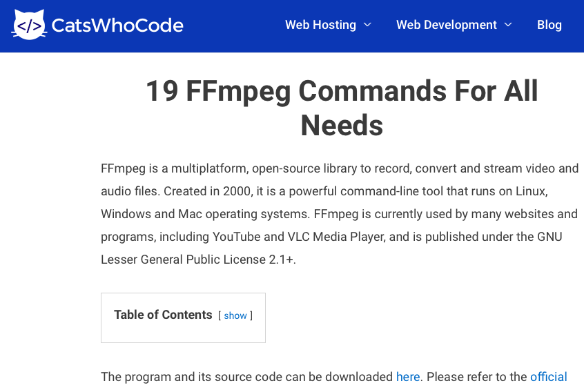 FFMPEG Commands